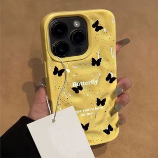 Thời Trang 3D Họa Tiết Nhăn Mực Bắn Họa Tiết Bướm Đen Dành Cho Realme C63 C65S C55 C53 C51 NFC Note 50 C35 C33 C30 C25 C25S C21Y C25Y C21 Vỏ Kẹo Mềm