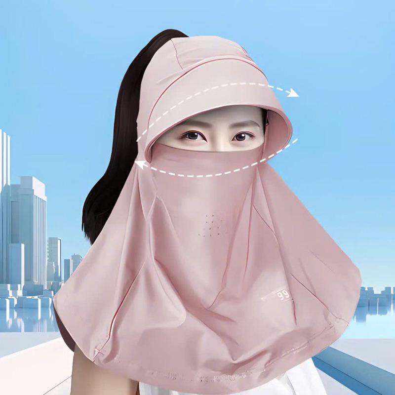 Mũ Chống Nắng Nữ Vành Rộng Fullface Cao Cấp – Tích Hợp Khẩu Trang, Chống UV Toàn Diện, Che Mặt Cổ Hiệu Quả Khi Ra Đường