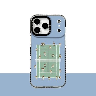 Ốp điện thoại mềm bóng Tennis gấu sọc cho iPhone 17 Pro Max 16 Plus 15 14 13 12 11 Vỏ bảo vệ chống sốc