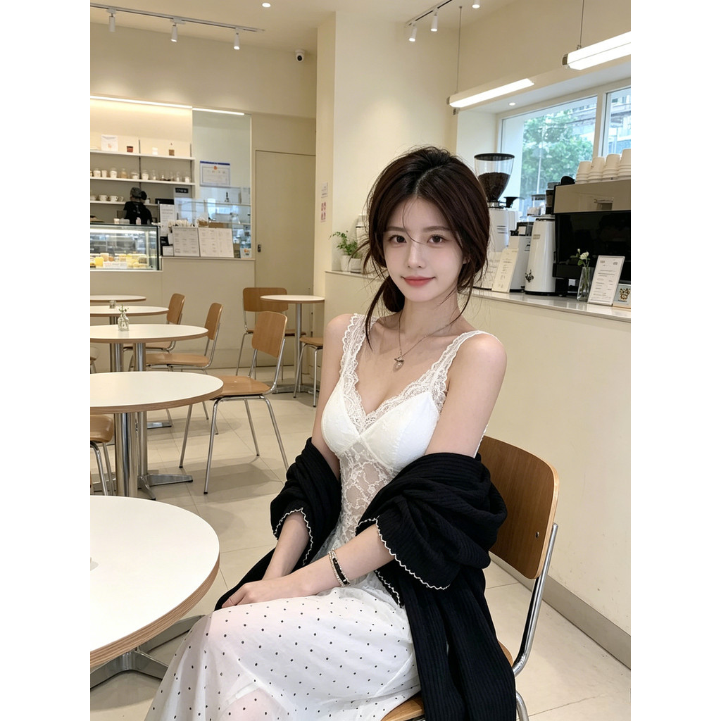 Milyfashion Ren Trắng Có Miếng Lót Ngực Sling Lớp Đáy Pure Desire Hot Girl Top