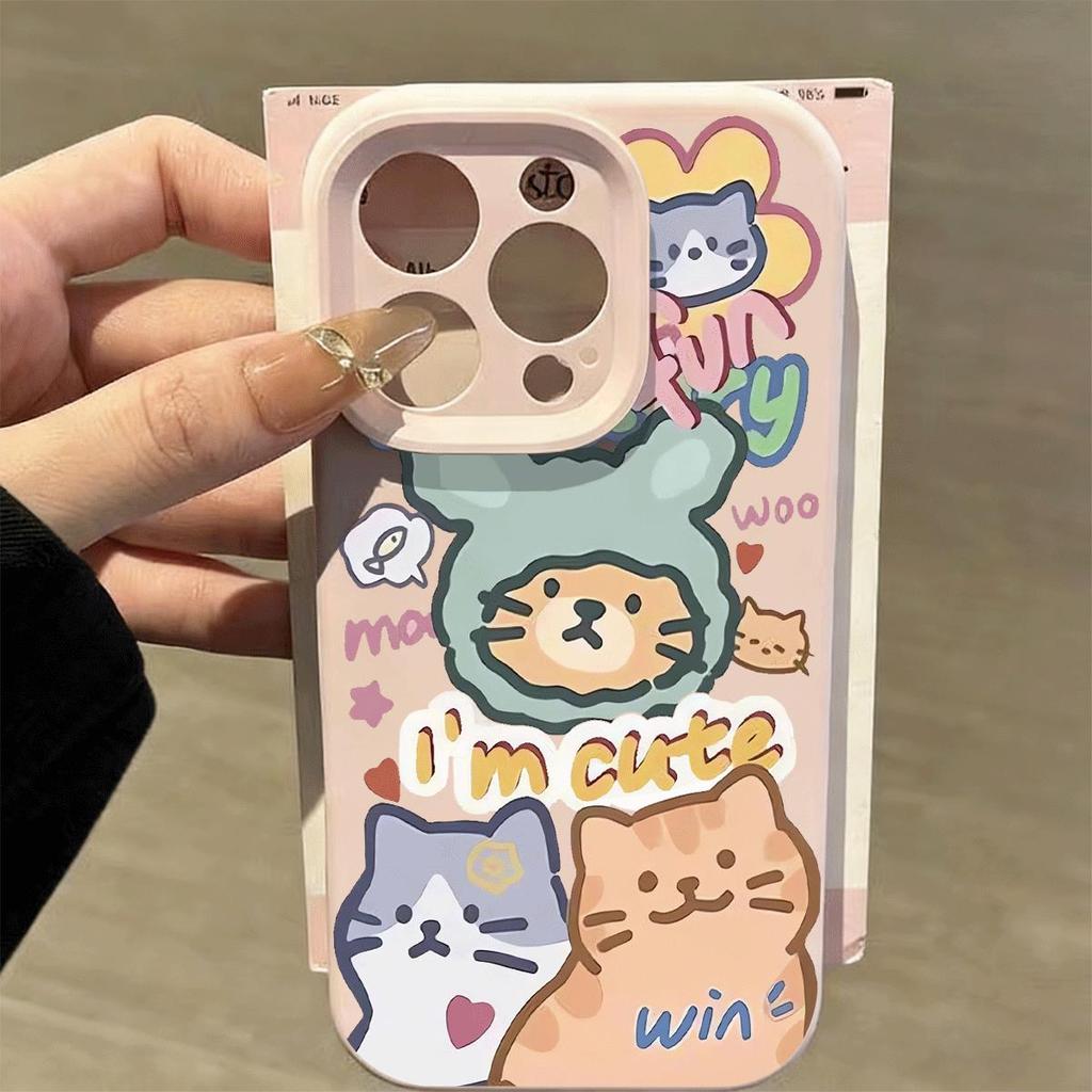 I'm cute cat collection cho iPhone 17pro trường hợp điện thoại 161514pro lỗ silicone