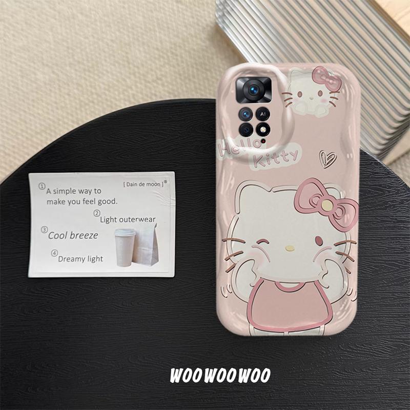 Ốp Lưng Cho Redmi Note 11 4G Redmi Note 11s Redmi Note 11 Pro Redmi Note 12 Pro 4G 5G Vỏ Kem Hoạt Hình Cặp Đôi Mèo TPU Mềm 3D Sóng Silicon Vỏ Điện Thoại