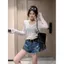 <![Khuyến mãi trong thời gian có hạn] Áo sơ mi cổ chữ V mỏng dài tay, phong cách hiện đại, phù hợp mặc mùa hè và làm đồ chống nắng