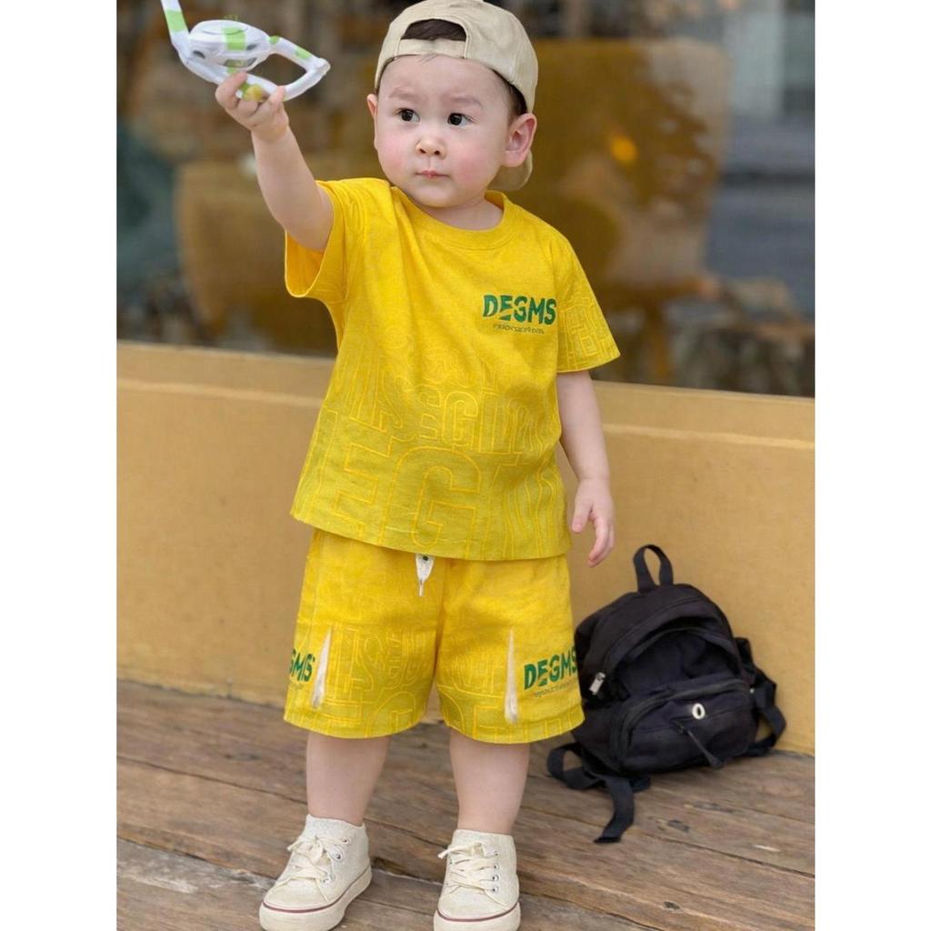 4Bộ/4màu sét Bộ cộc tay Boy Phố cho bé từ 7-50kg họa tiết DEGM unisex