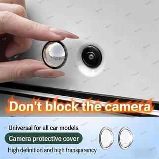 PYCOU 2 / 4 Vỏ bảo vệ ống kính bảo vệ, Tấm chắn chống mưa HD Vỏ bảo vệ Camera phía trước, Nắp bảo vệ chống va chạm PC hình cầu cho mẫu Tesla
