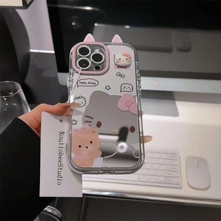 Thích hợp cho Vỏ điện thoại Apple 17ProMax kt Tai thỏ iPhone16 / 15Plus Vỏ sữa gương 14 / 1326.4.23