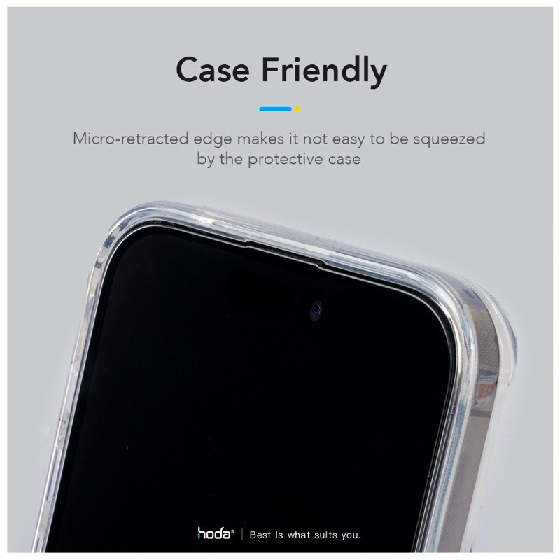 Kính Cường Lực Hoda 0.33mm Không Khung Clear Full Coverage Tempered Glass Screen Protector for iPhone 13-18 Series