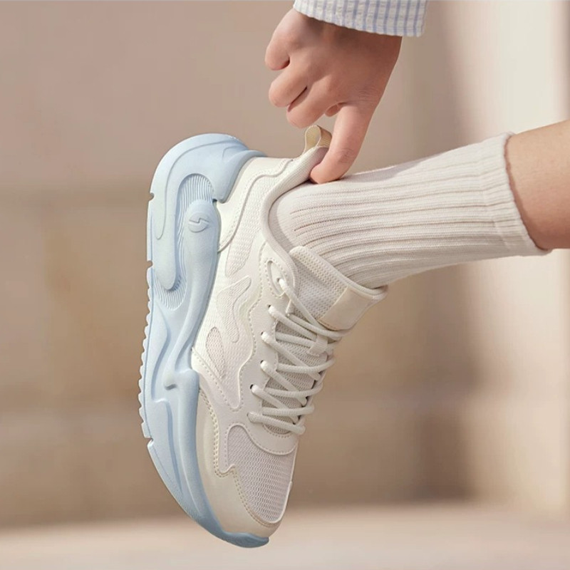 361° Giày Thể Thao Nữ Comfort Đế Mềm Lưới Thoáng Khí Tăng Chiều Cao Thời Trang Phối Đồ Hàng Ngày