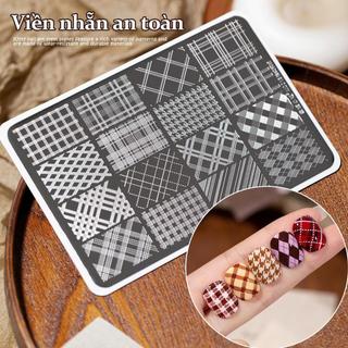Miss Gooey Lưới Mới Dòng Pháp Dập Móng Tay Tấm Cho Móng Tay Nghệ Thuật Trang Trí Chuyển Hoa Văn Khuôn Công Cụ Với Dập Thiết Kế Mẫu