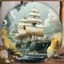 CIFbuy Stormy Seas Thuyền buồm Kim loại Tín hiệu Vintage Hải lý Nghệ thuật treo tường Retro Mộc mạc Trang trí tàu