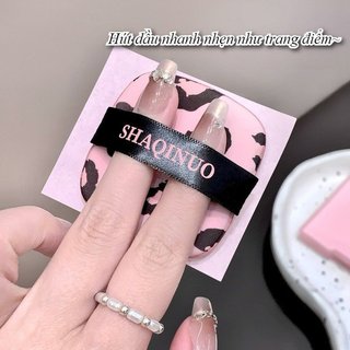 Giấy Làm Sạch Dầu Gương Nhỏ Gọn Kiểm Soát Dầu Mặt Sợi Tự Nhiên Mềm Di Động Da Báo In