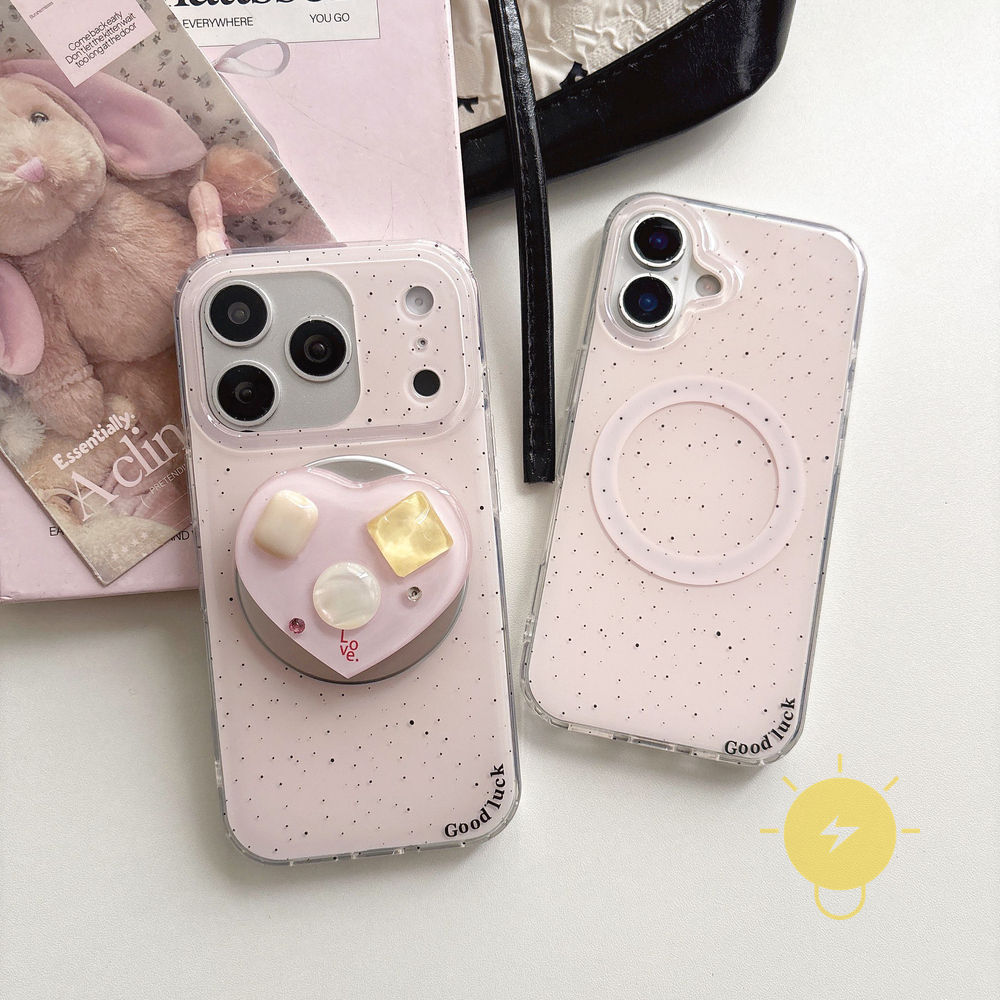 Phone Case For iPhone 17 Pro Max 16 15 14 13 with Griptok TPU Magnetic Splash-ink Aesthetic Korean Cute