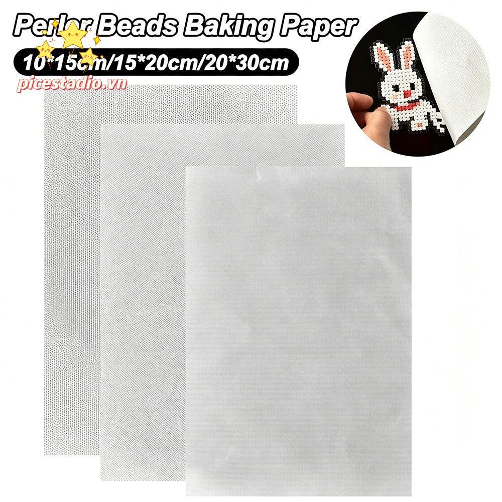 PICESTADIO Vải ủi cho hạt Perler, Giấy nướng hạt Perler thủ công chịu nhiệt độ cao, Máy hỗ trợ ủi có thể tái sử dụng Thảm sắt trên hạt Cầu chì Vải ủi