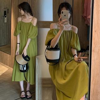 Fat MM Summer phiên bản Hàn Quốc dáng rộng, style Pháp, off-shoulder, size lớn