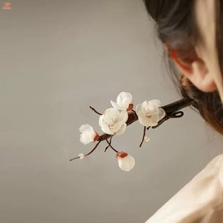 Kẹp tóc lụa nhung màu mận phong cách cổ điển, phù hợp mặc hàng ngày