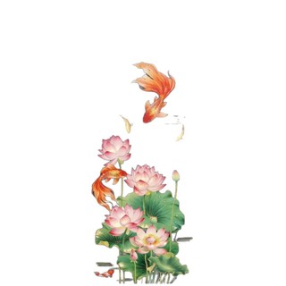 Phòng Tắm Nhà Bếp Chuyên Dụng Sen Koi Filth Cửa Vệ Sinh Tranh Trang Trí Thủy Tinh Miếng Dán Sen Filth Dán Tường Miếng Dán YZGO