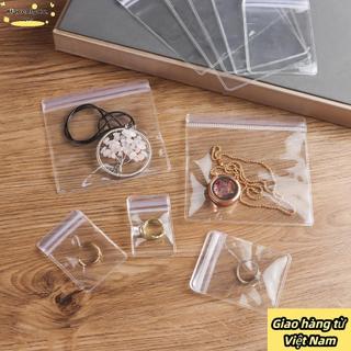 [Giao hàng từ Việt Nam] HAVENLYCO 100 chiếc Túi tự niêm phong Túi lưu trữ có thể đóng lại Vòng đeo tay Vòng đeo tay Túi trang sức sử dụng rộng rãi
