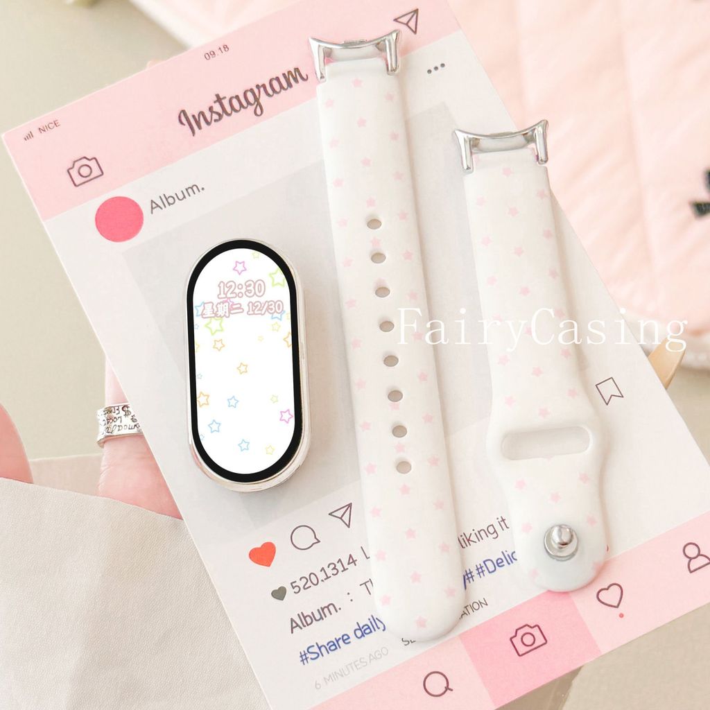 Ngôi Sao In Hình Dây Silicon Cho Xiaomi Mi Band 10 9 8 7 6 5 4 3 Vòng Tay Có Thể Thay Thế Cho Redmi Watch 4 5 6 Dây Đeo Tay