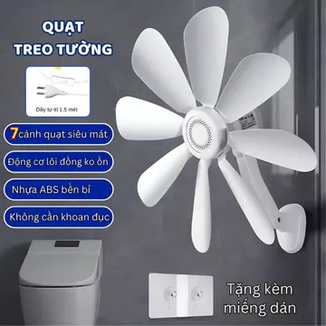 Quạt treo tường 8 cánh treo nhà vệ sinh quạt tránh nóng quạt điện gắn tường nhà bếp không tiếng ồn(Ng.Anh Shop)