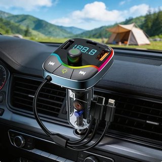 Bộ sạc xe hơi di động Bluetooth Fast PD Type C 20W 3 1A Âm thanh không dây Du lịch nhỏ gọn