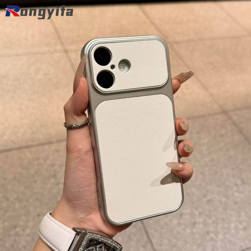 Vỏ Da PU Đơn Giản Cho Redmi K90 Pro Max K80 K70 K70E K60 K60E K50 Ultra K50i K40 K40S Turbo 5 Max 4 Pro 5G 4G Vỏ Điện Thoại Mềm Màu Trắng Chống Sốc Dễ Thương