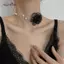 AqToCna Lãng Mạn Choker Hoa Ngọc Trai Nelace Nữ Cổ Dây Xích Hoa Nelace AqToCna