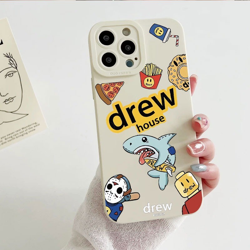 Ốp lưng iPhone Họa tiết cá mập Drew Vỏ máy ảnh silicon mềm - iP 7/8/X/XS/XR/11/12/13/14/15/16/17/Plus/Air/Pro/Max
