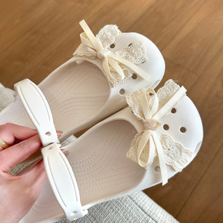Phụ kiện nơ ren lỗ giày DIY trang trí dép, khóa giày ballet nữ 2026.4.28