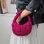 E-WOITD Thời Trang Mini Puffer Tote Túi Quilted Vòng Tròn Ví Điện Thoại Màu Tím Thanh Lịch Mềm Nylon Đệm Chìa Khóa Túi Xu Hướng Đơn Giản Túi Xách E-WOITD
