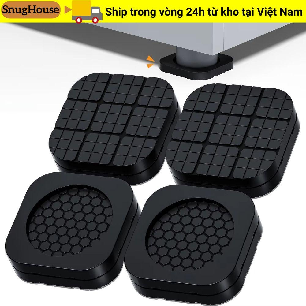 SNUGHOUSE 4 Miếng Lót Chân Máy Giặt, Máy Giặt Chống Trượt Chống Sốc Chống Rung Chân Miếng Lót, Tăng Chiều Cao Im Lặng Giảm Chấn Nội Thất Thảm Cao Su Máy Giặt Tủ Lạnh