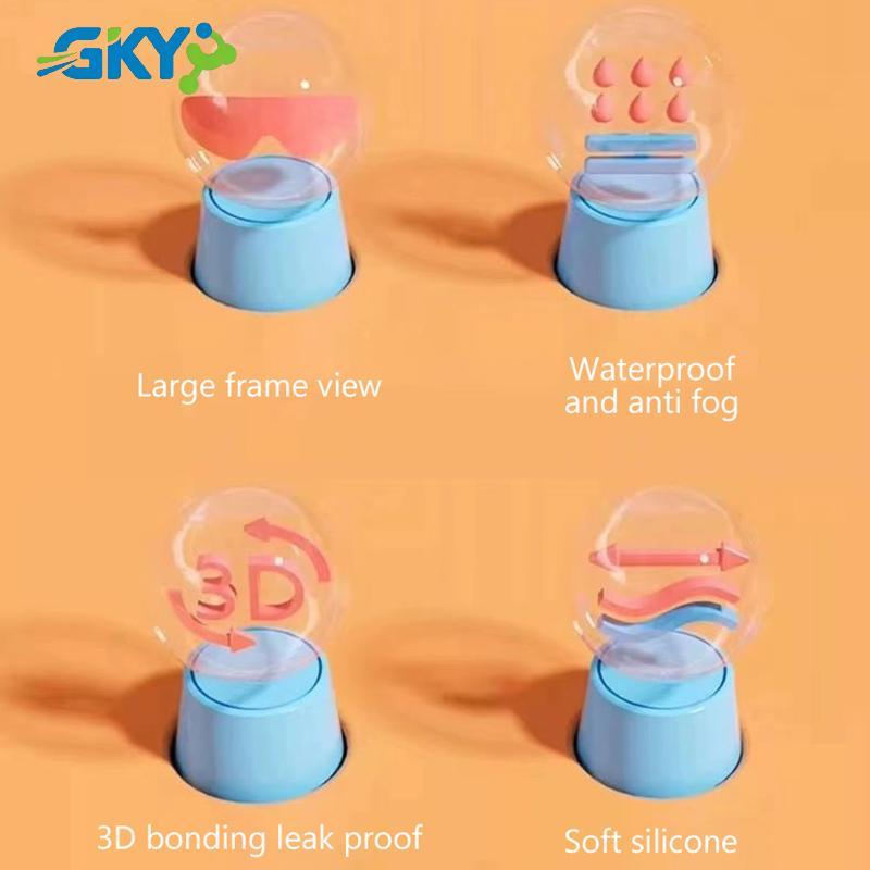GKY Kính lặn chuyên nghiệp khung lớn chống thấm nước và chống sương mù trực tuyến phổ biến, kính bơi người lớn GKY