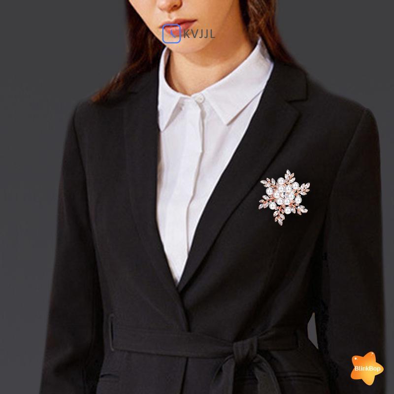 [KvJJL-t] Hoa hợp kim cổ điển với Trâm cài ngọc trai thời trang Retro Pin cho nữ dự tiệc Corsage Váy cưới Phụ kiện ngực mới