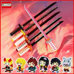 SY Demon Slayer Kisatsutai Sunwheel Dao Minifigure Khối Xây Dựng Tanjirou Zenitsu Thanh Kiếm Nhân Vật Hành Động Búp Bê Quà Tặng Fo