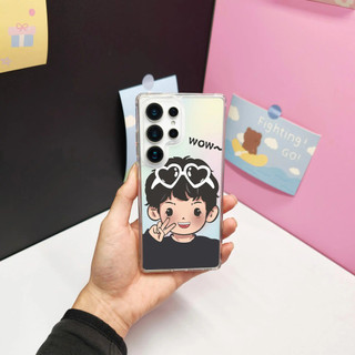 Dành Cho Samsung s26 Ultra S25 FE S25 Ultra Ốp Lưng S24 Ultra S24 FE Hoạt Hình Dễ Thương A56 17 16 15 14 13 12 pro max Từ S23 Siêu Cứng Màu Trong Suốt Cặp Đôi Nam Nữ