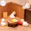 Hodou Thu Nhỏ Các Bức Tượng Nhỏ Dễ Thương Trắng Du Động Vật Micro Phong Cảnh Đồ Trang Trí Để Bàn Làm Việc Nhà Phụ Kiện Làm Vườn VN