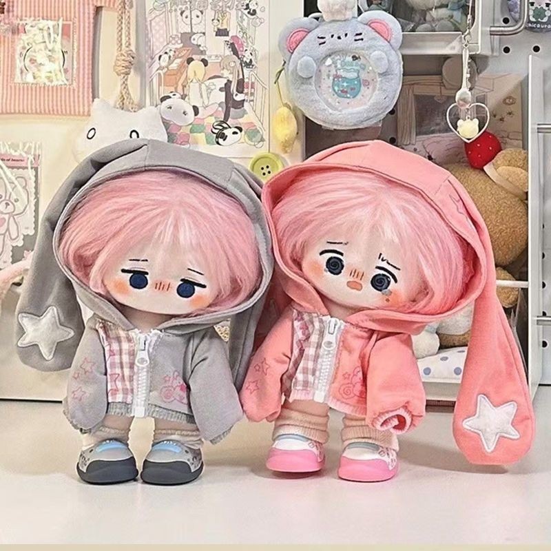 20cm Cotton Búp Bê Quần Áo Bé Thay Thế Dễ Thương Siêu Dễ Thương Đơn Điểm Top Dài Tai Áo Đeo Chéo
