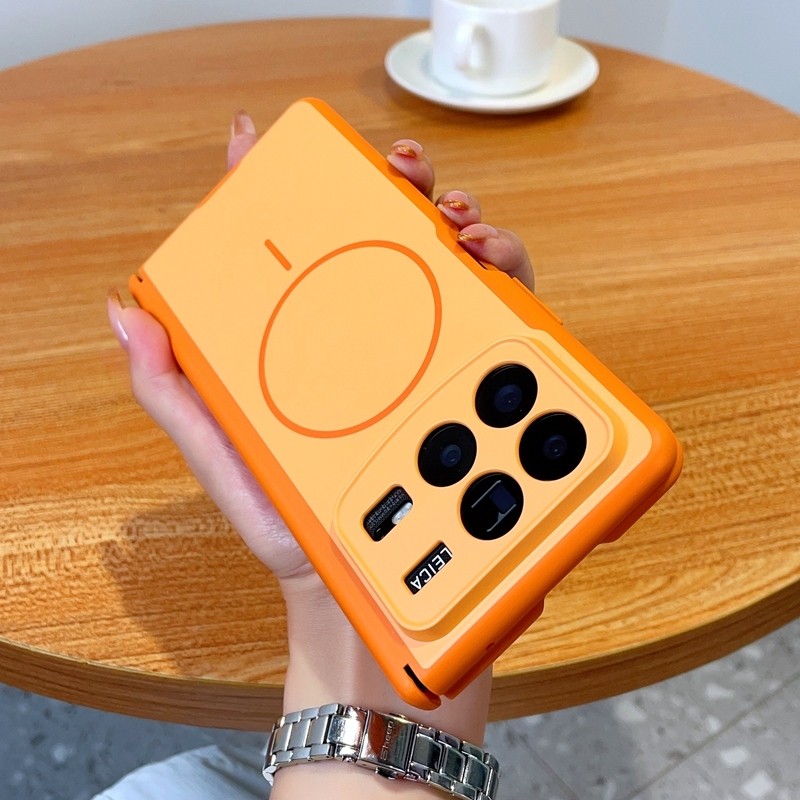 Mimi Tích Hợp Vòng Từ Tính Cứng Ốp Lưng Điện Thoại Xiaomi Mix Fold3 Fold4 Chống Vân Tay Matte PC Da Cảm Giác Bảo Vệ