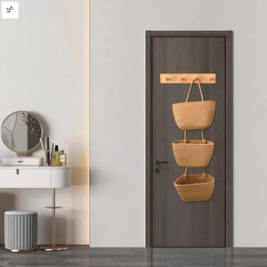 Giỏ Treo Tường 3 Tầng Với Màu Sắc Đơn Giản Và Thanh Lịch Thiết Kế Phong Cách Thích Hợp Để Thu Thập Đồ Ăn Nhẹ