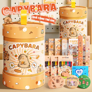 Set Quà Capybara - Quà Sinh Nhật, Quà Tốt Nghiệp, Văn Phòng Phẩm Dễ Thương, Quốc Tế Thiếu Nhi 1/6, Đóng Gói Đẹp
