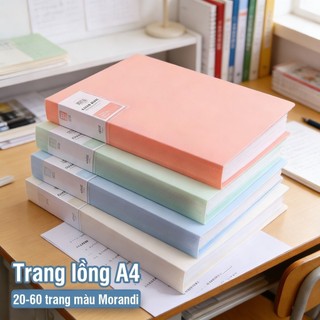 Tệp Tài Liệu A4 Đa Năng 20/30/40/60 Lá - File Đựng Giấy Tờ Nhựa PP Dày, Chống Thấm Cho Học Sinh
