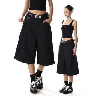 Quần short denim nam ESEA, thương hiệu thời trang retro Mỹ, phong cách cao cấp và trung tính