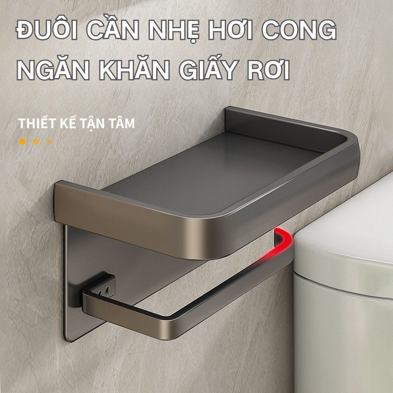 Giá đựng giấy treo tường inox 304 – Chống gỉ, không cần khoan – Lắp trong phòng tắm, nhà vệ sinh