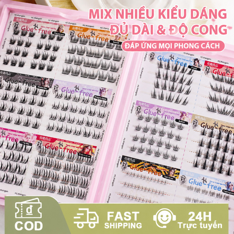 Mi giả tự dính chất lượng cao, dải keo dính chắc nhưng dễ tháo, phù hợp mọi loại mí mắt, kể cả người nhạy cảm