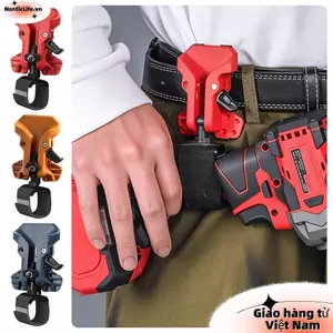 Dụng cụ điện NORDICLIFE Treo thắt lưng, tháo nhanh Kẹp đai giữ mũi khoan có độ cứng cao, Dụng cụ sắp xếp dụng cụ di động tự khóa thực tế Tổ chức đa năng
