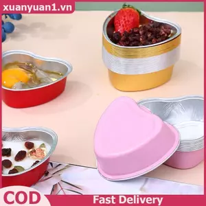 XUAN 10 Chiếc Nhôm Lá Cupcake Cốc Chống Dính Lá Nướng Bánh 100ml Pudding Món Tráng Miệng Ly Tiệc Cưới Tiếp Liệu VN