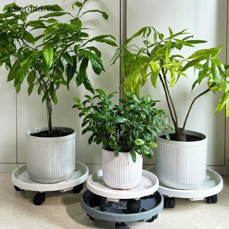 # ruierdd # Khay chậu hoa tròn có bánh xe lăn Đế chậu cây trong vườn Chịu tải mạnh cho di động văn phòng tại nhà.