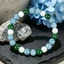 Vòng tay đá tự nhiên - Đá mặt trăng mã não xanh Aquamarine - Handmade Unisex Healing