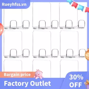 9 Miếng Acrylic Tự Dính Dao Cạo Giá Đỡ Móc Tắm Cho Phòng Tắm Nhà Bếp Tổ Chức Dao Cạo Cắm Khăn (Trong Suốt)