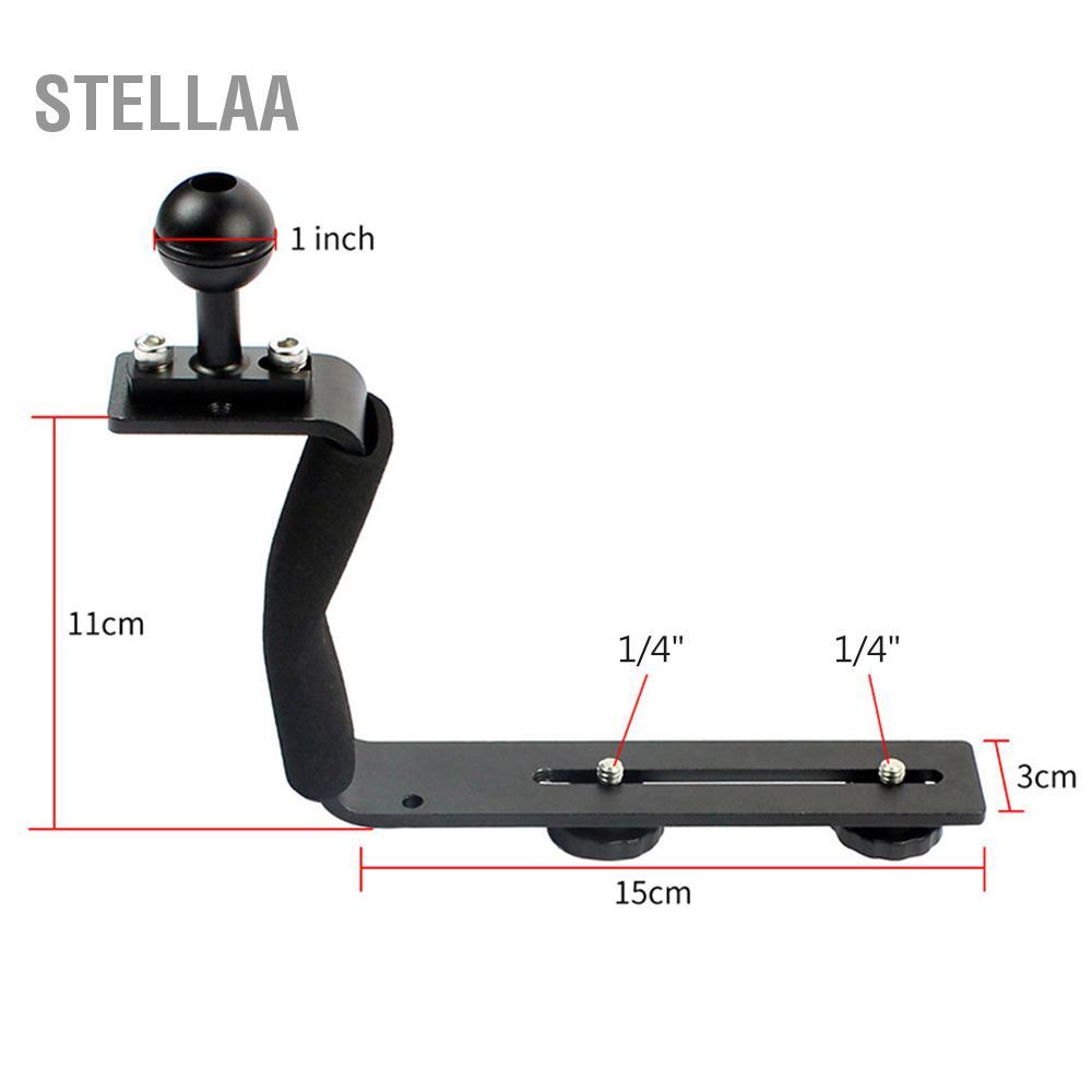 Stellaa Stellaa aqxreight Tay cầm khay lặn Máy ảnh dưới nước Giá đỡ tấm chụp ảnh giàn khoan cho máy ảnh SLR kỹ thuật số Áp dụng tay cầm hiện đại Giá đỡ hợp kim nhôm dưới nước