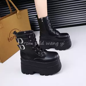 Giày bốt Martin đế dày Yabi cos Giày tăng chiều cao Gothic Punk Triển lãm truyện tranh Giày bốt ngắn nữ Supermodel Boots Chiều cao buổi hòa nhạc